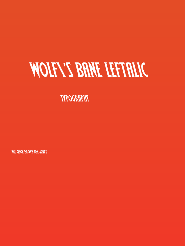 Wolf's Bane Leftalic Poster