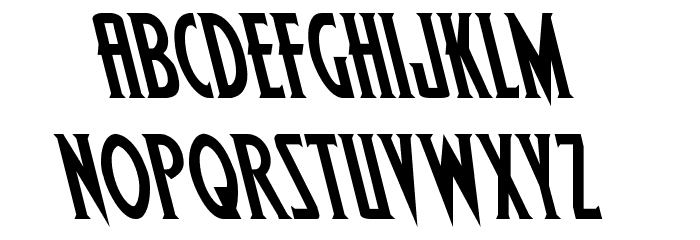 Wolf's Bane Leftalic Font LOWERCASE