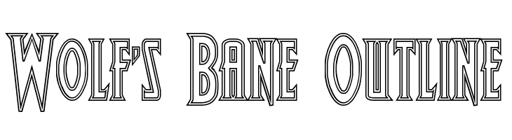Wolf's Bane Outline  免费字体下载