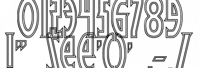 Wolf's Bane Outline Font OTHER CHARS