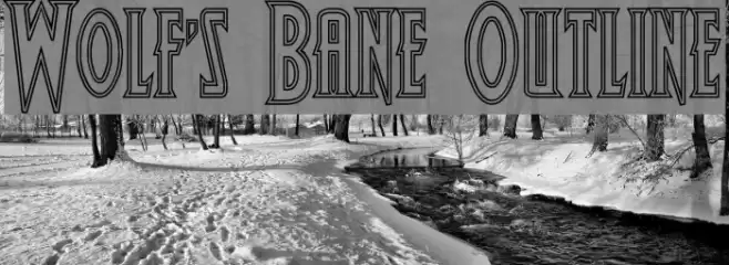 Wolf's Bane Outline Font examples