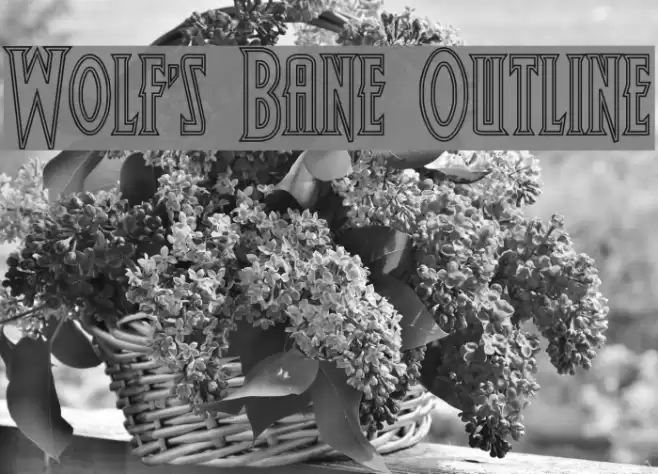 Wolf's Bane Outline Font examples