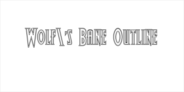 Wolf's Bane Outline Logo