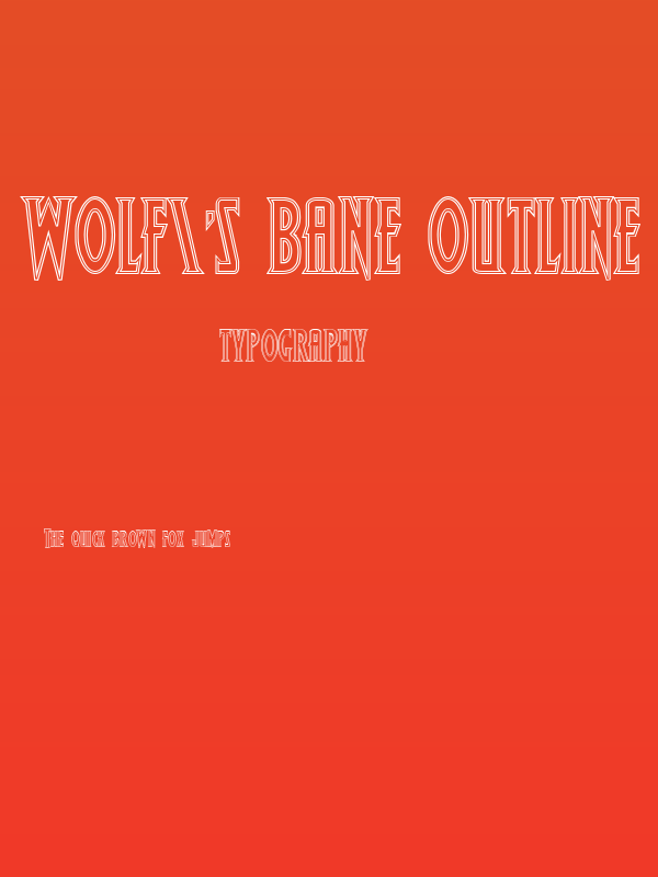 Wolf's Bane Outline Poster