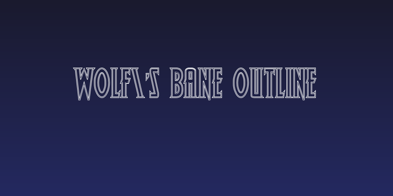 Wolf's Bane Outline Social Header
