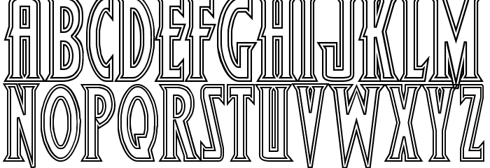 Wolf's Bane Outline Font LOWERCASE