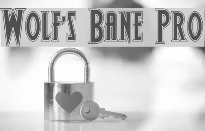 Wolf's Bane Pro Font examples