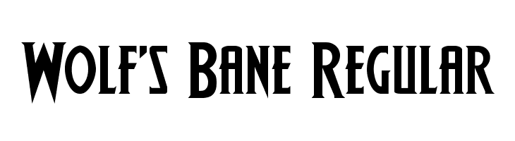 Wolf's Bane Regular  नि: शुल्क फ़ॉन्ट्स डाउनलोड