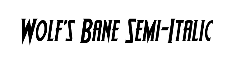 Wolf's Bane Semi-Italic  免费字体下载