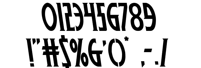 Wolf's Bane Semi-Leftalic Font OTHER CHARS