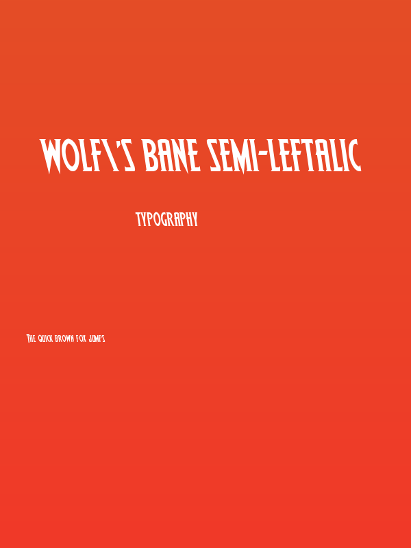 Wolf's Bane Semi-Leftalic Poster