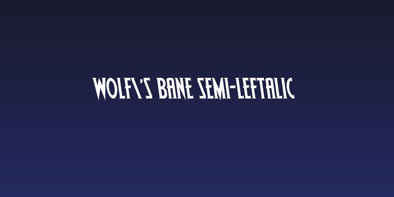 Wolf's Bane Semi-Leftalic Social Header