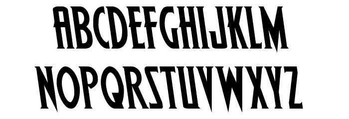 Wolf's Bane Semi-Leftalic Font LOWERCASE