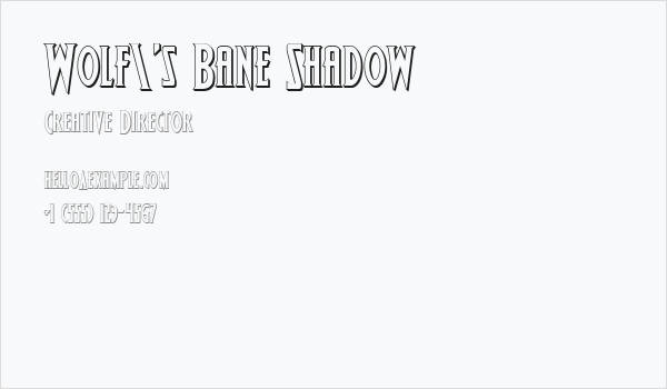 Wolf's Bane Shadow Business Card