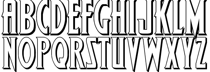 Wolf's Bane Shadow Font LOWERCASE