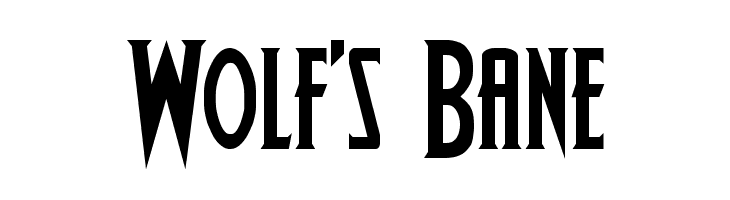 Wolf's Bane  font caratteri gratis
