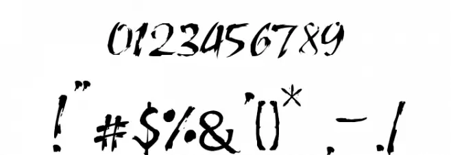 WolfsRain Font OTHER CHARS