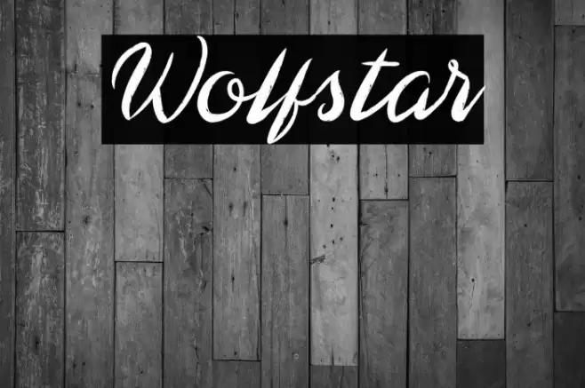 Wolfstar Font examples