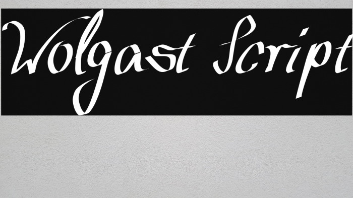 Wolgast Script Font examples