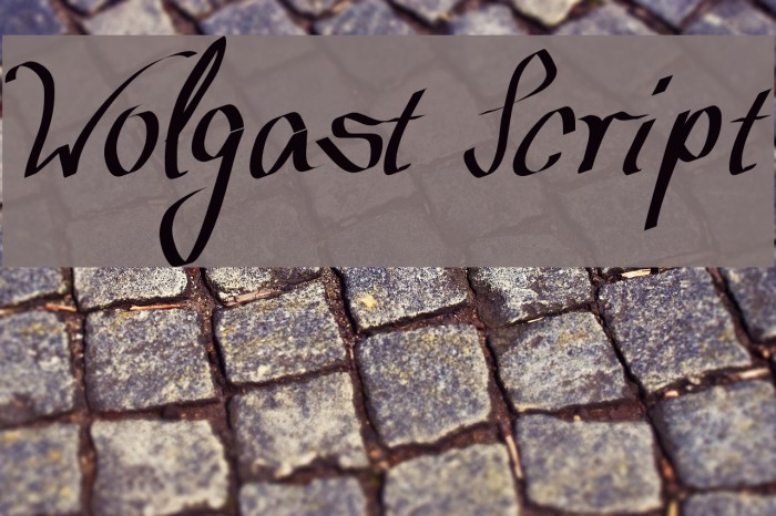 Wolgast Script Font examples