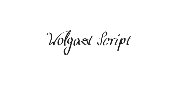 Wolgast Script Logo