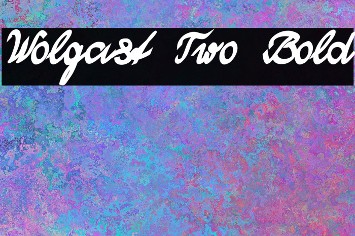 Wolgast Two Bold Font examples