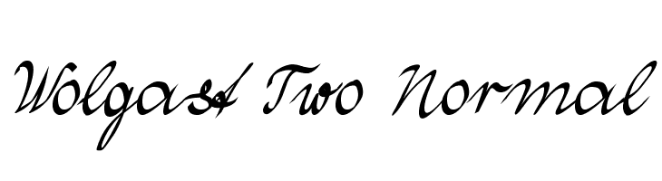 Wolgast Two Normal Font