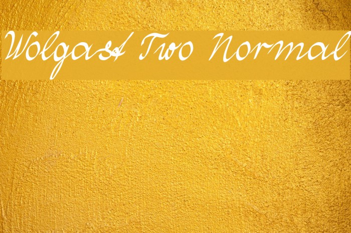 Wolgast Two Normal Font examples