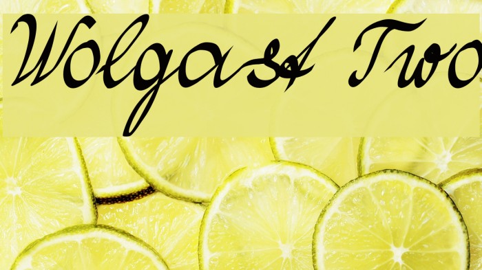 Wolgast Two Font examples