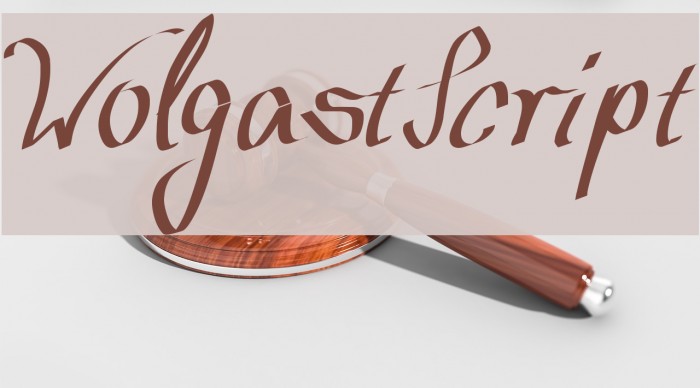 WolgastScript Font examples