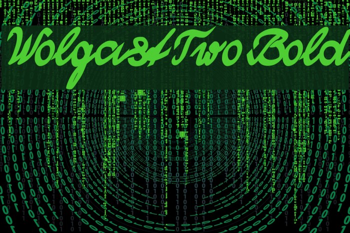 WolgastTwoBold Font examples