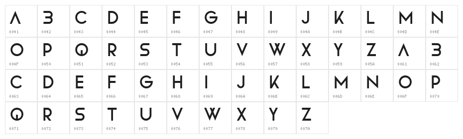Wollicht Main Layer Character Map