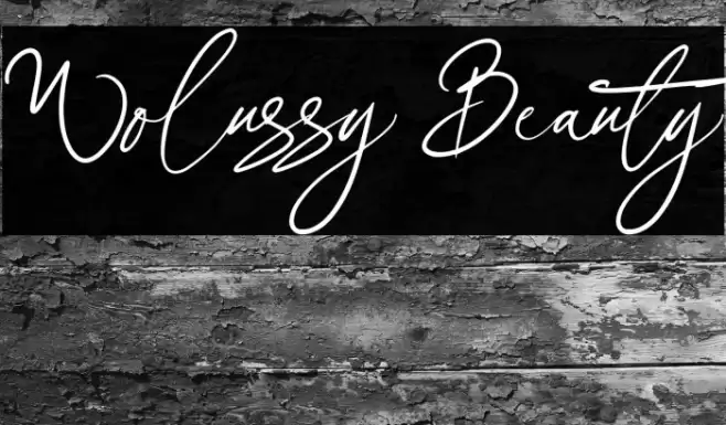 Wolussy Beauty Font examples