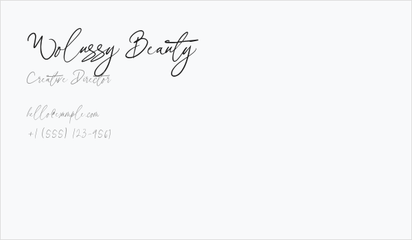 Wolussy Beauty Business Card