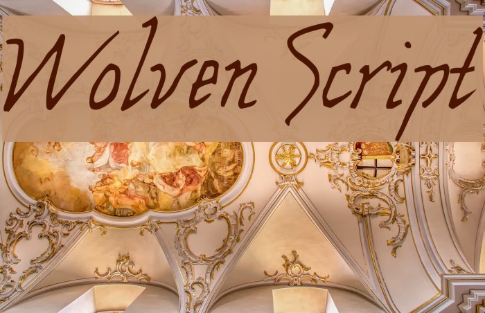 Wolven Script Font examples