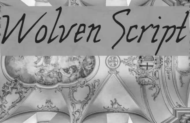 Wolven Script フォント examples