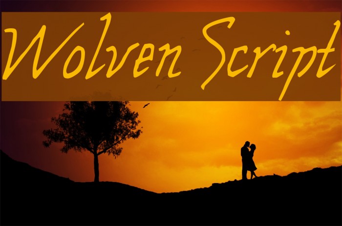 Wolven Script Font examples