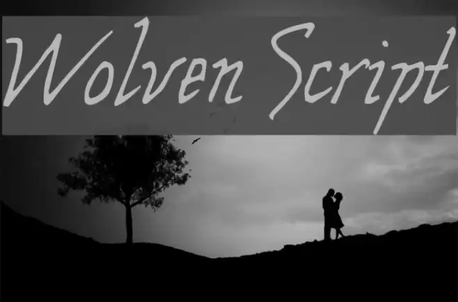 Wolven Script フォント examples
