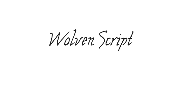 Wolven Script Logo