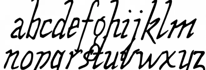Wolven Script Caratteri MINUSCOLO
