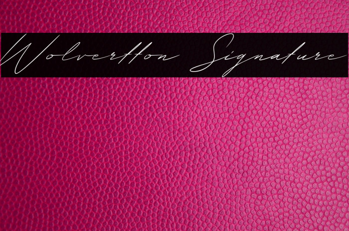 Wolvertton Signature Example 2