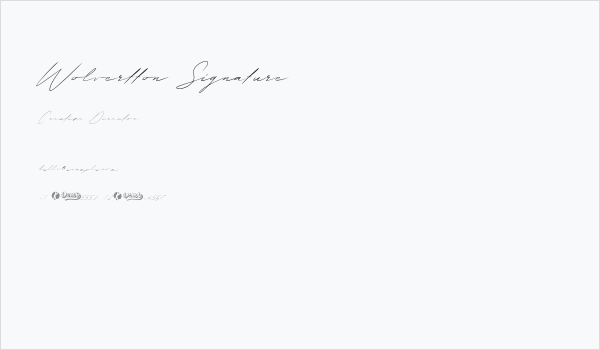 Wolvertton Signature Business Card