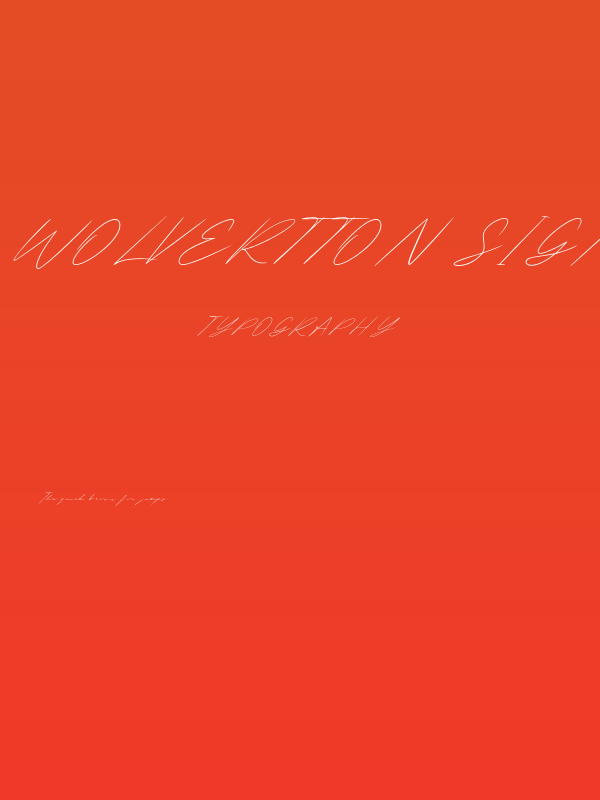 Wolvertton Signature Poster