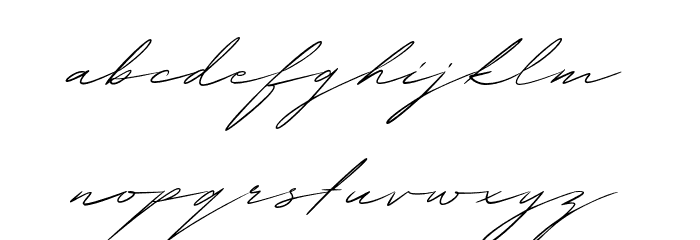 Wolvertton Signature Font LOWERCASE