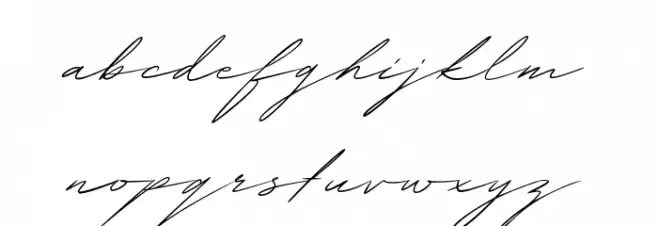 Wolvertton Signature फ़ॉन्ट लोअरकेस