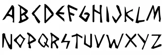 Wolves and Ravens Schriftart Kleinbuchstaben