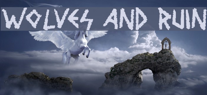 Wolves and Ruin Font examples
