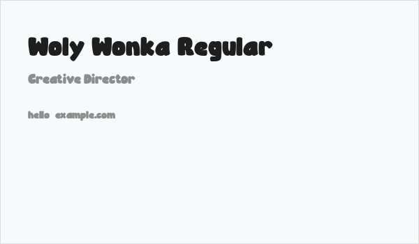 Woly Wonka Regular Business Card