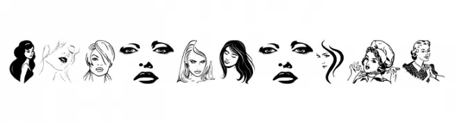 Woman Faces  フリーフォントのダウンロード