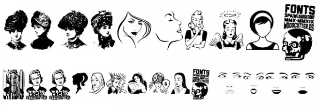 Woman Faces Font OTHER CHARS